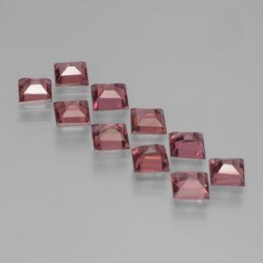 3.44캐럿 천연 딥 레드 파이로프 가넷 보석, 스퀘어, 4×3.9 mm, VS
