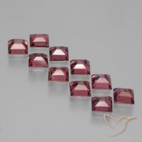 4.13캐럿 천연 메를로 레드 파이로프 가넷 보석, 스퀘어, 4×3.9 mm, VS