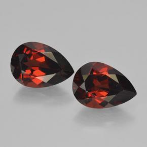 캐럿 천연 레드 파이로프 가넷 보석, 배 모양, 10×7 mm, VVS-VS