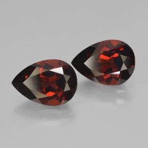 캐럿 천연 레드 파이로프 가넷 보석, 배 모양, 10×7 mm, VVS-VS