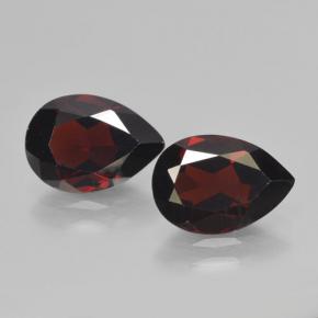 4.31캐럿 천연 검붉은색 파이로프 가넷 보석, 배 모양, 10×7 mm, VVS-VS