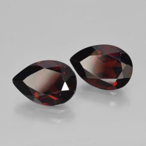 4.31캐럿 천연 검붉은색 파이로프 가넷 보석, 배 모양, 10×7 mm, VVS-VS