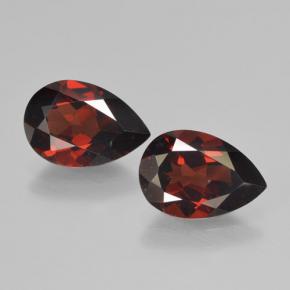 4.02캐럿 천연 검붉은색 파이로프 가넷 보석, 배 모양, 9.9×6.8 mm, VVS-VS