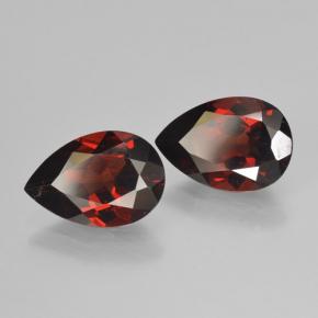 4.02캐럿 천연 검붉은색 파이로프 가넷 보석, 배 모양, 9.9×6.8 mm, VVS-VS