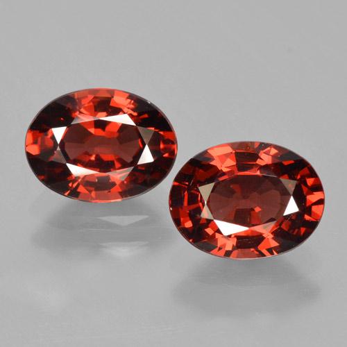 3.05캐럿 천연 스칼렛 레드 파이로프 가넷 보석, 타원형 컷, 8×6.1 mm, VVS-VS