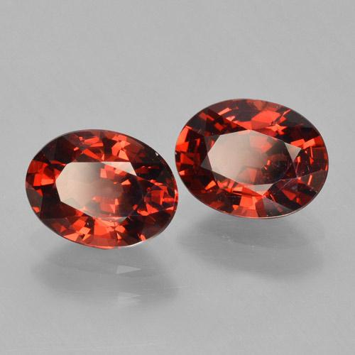 3.05캐럿 천연 스칼렛 레드 파이로프 가넷 보석, 타원형 컷, 8×6.1 mm, VVS-VS