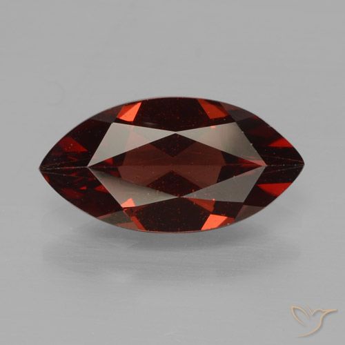 1.82캐럿 천연 다크 레드 파이로프 가넷, 마퀴즈, 11.9×6.1 mm, VVS-VS