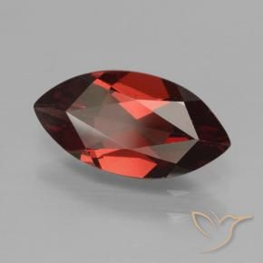 1.82캐럿 천연 다크 레드 파이로프 가넷, 마퀴즈, 11.9×6.1 mm, VVS-VS
