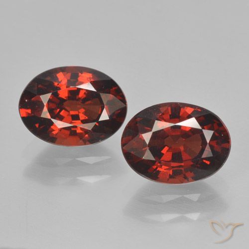 3.09캐럿 천연 딥 블러드 레드 파이로프 가넷 보석, 타원형 컷, 7.8×5.8 mm, VVS-VS