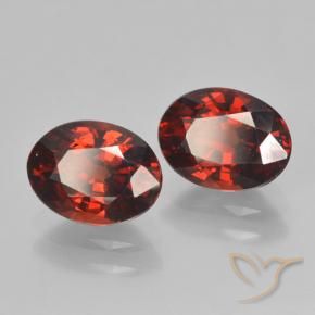3.09캐럿 천연 딥 블러드 레드 파이로프 가넷 보석, 타원형 컷, 7.8×5.8 mm, VVS-VS