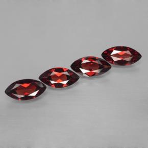 6.94캐럿 천연 딥 블러드 레드 파이로프 가넷 보석, 마퀴즈, 12.1×6 mm, VVS-VS