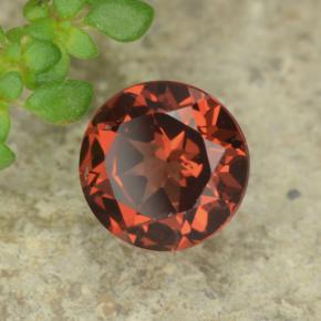 0.97캐럿 천연 레드 파이로프 가넷, 라운드 컷, 6.02 mm, VVS-VS