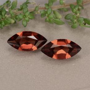 1.82캐럿 천연 딥 레드 파이로프 가넷 보석, 마퀴즈, 10×5 mm, VVS-VS