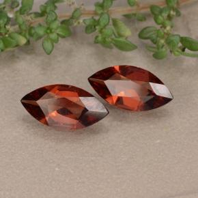 1.82캐럿 천연 딥 레드 파이로프 가넷 보석, 마퀴즈, 10×5 mm, VVS-VS