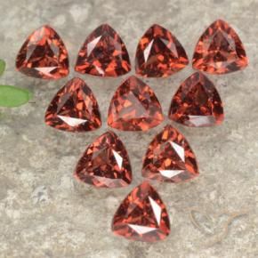 2.82캐럿 천연 베리 레드 파이로프 가넷 보석, 트릴리언, 3.9×3.9 mm, VS