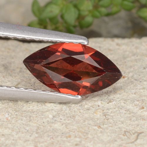 1.16ct 자연스러운 딥 레드 파이로프 석류석, 보석, VVS-VS