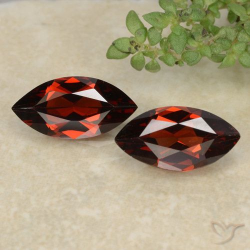 2.44캐럿 천연 다크 레드 파이로프 가넷 보석, 마퀴즈, 10×5.2 mm, VVS-VS
