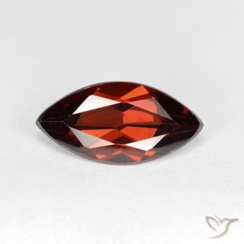 1.24ct 자연스러운 딥 레드 파이로프 석류석, 보석, VVS-VS