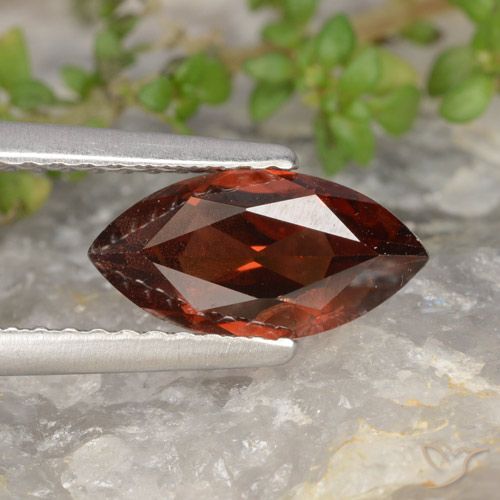 1.17ct 자연스러운 딥 스칼렛 레드 파이로프 석류석, 보석, VS