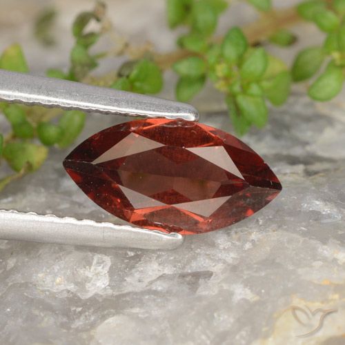1.14ct 자연스러운 딥 레드 파이로프 석류석, 보석, VS