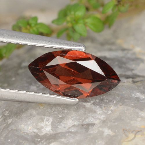 1.21ct 자연스러운 다크 레드 파이로프 석류석, 보석, VVS-VS