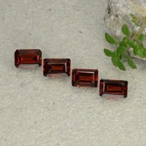 2.58캐럿 천연 딥 레드 파이로프 가넷 보석, 에메랄드 컷, 5.7×3.9 mm, VS