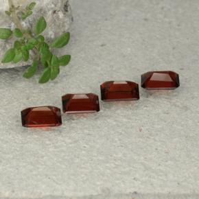 2.58캐럿 천연 딥 레드 파이로프 가넷 보석, 에메랄드 컷, 5.7×3.9 mm, VS