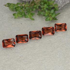 2.76캐럿 천연 딥 레드 파이로프 가넷 보석, 에메랄드 컷, 6×4 mm, VVS-VS