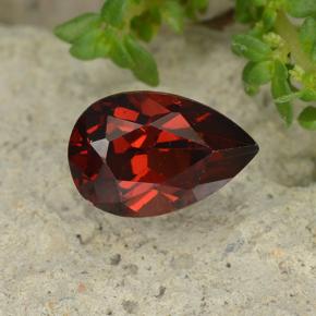1.14캐럿 천연 레드 파이로프 가넷, 배 모양, 7.8×5.2 mm, VVS-VS