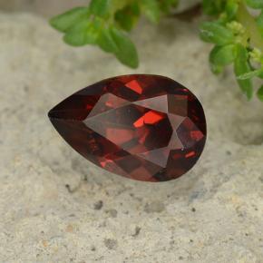 1.14캐럿 천연 레드 파이로프 가넷, 배 모양, 7.8×5.2 mm, VVS-VS