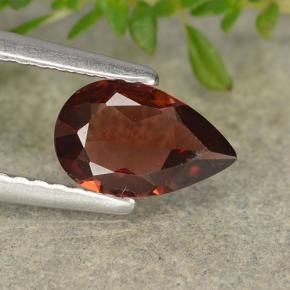 0.77캐럿 천연 레드 파이로프 가넷, 배 모양, 8.1×5.1 mm, VVS-VS