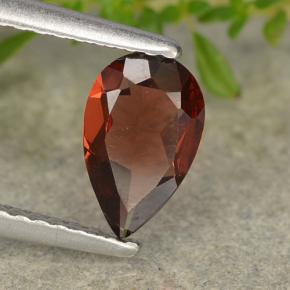0.77캐럿 천연 레드 파이로프 가넷, 배 모양, 8.1×5.1 mm, VVS-VS