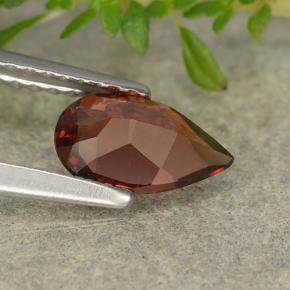 0.77캐럿 천연 레드 파이로프 가넷, 배 모양, 8.1×5.1 mm, VVS-VS