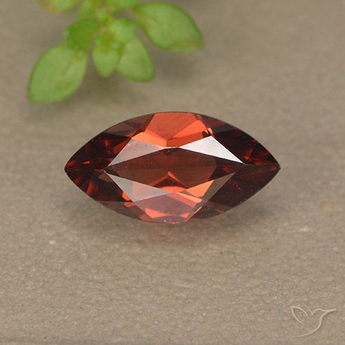 1.31ct 자연스러운 딥 레드 파이로프 석류석, 보석, VVS-VS