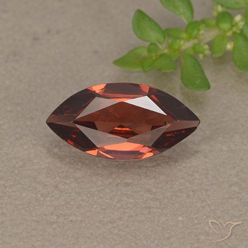 1.04캐럿 천연 상그리아 레드 파이로프 가넷, 마퀴즈, 10.1×5.1 mm, VVS-VS