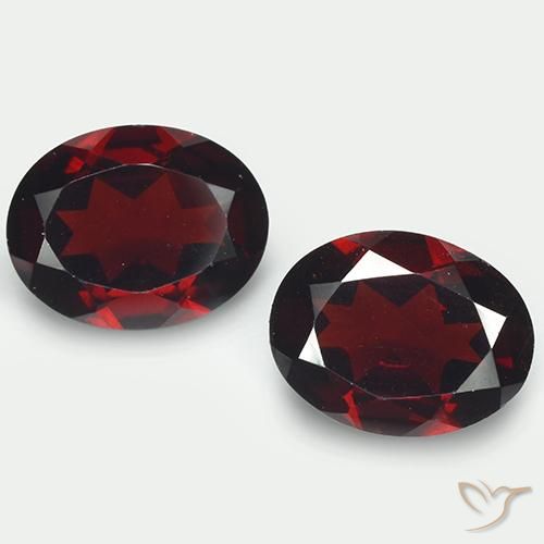 3.85캐럿 천연 검붉은색 파이로프 가넷 보석, 타원형 컷, 9.1×7 mm, VVS-VS