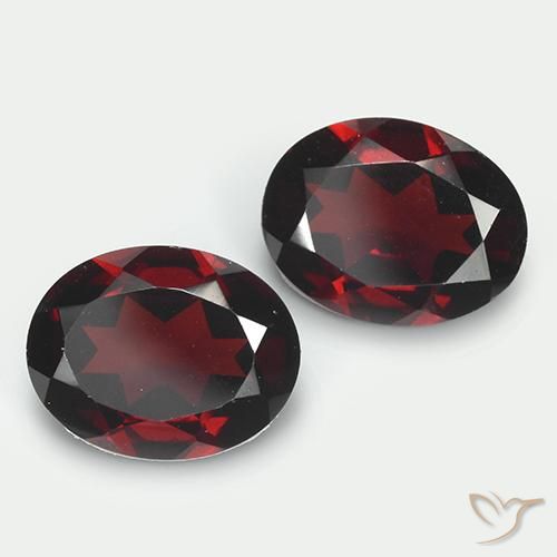 3.85캐럿 천연 검붉은색 파이로프 가넷 보석, 타원형 컷, 9.1×7 mm, VVS-VS