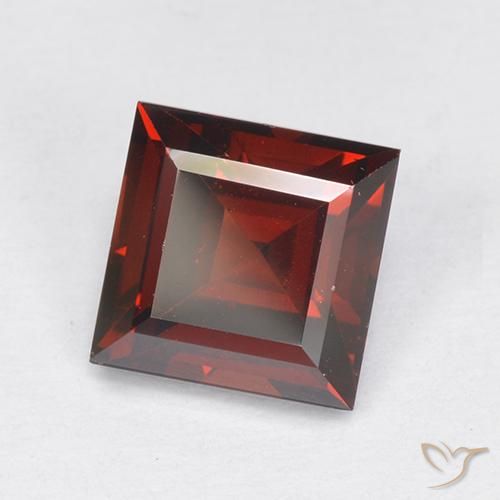 2.29ct 자연스러운 딥 블러드 레드 파이로프 석류석, 정사각형, VVS-VS