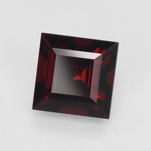 1.57캐럿 천연 다크 레드 파이로프 가넷, 스퀘어, 6.1×6.1 mm, VVS-VS