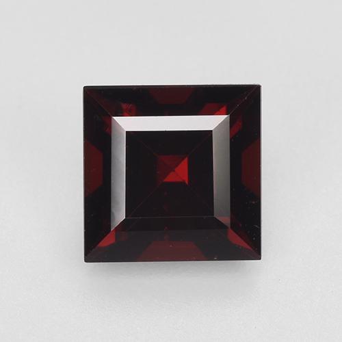 1.57캐럿 천연 다크 레드 파이로프 가넷, 스퀘어, 6.1×6.1 mm, VVS-VS