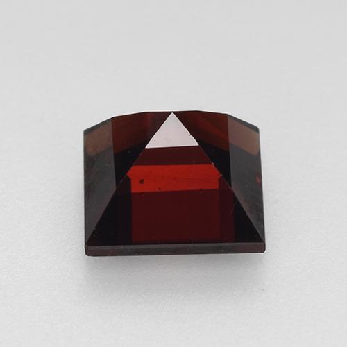 1.57캐럿 천연 다크 레드 파이로프 가넷, 스퀘어, 6.1×6.1 mm, VVS-VS