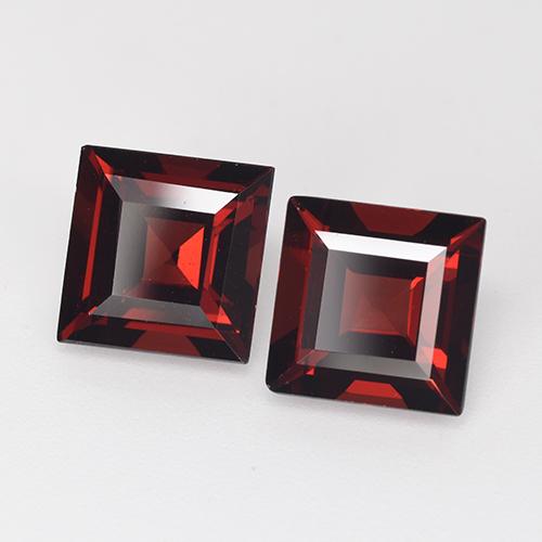 5.53캐럿 천연 다크 레드 파이로프 가넷 보석, 스퀘어, 7.9×7.8 mm, VVS-VS