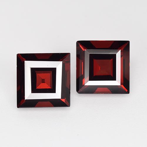 5.53캐럿 천연 다크 레드 파이로프 가넷 보석, 스퀘어, 7.9×7.8 mm, VVS-VS