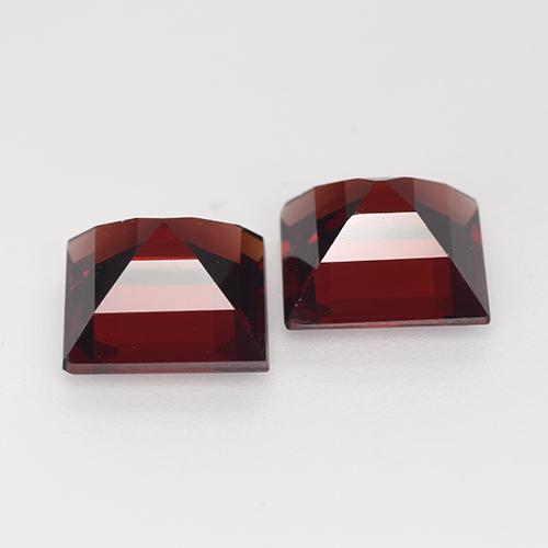 5.53캐럿 천연 다크 레드 파이로프 가넷 보석, 스퀘어, 7.9×7.8 mm, VVS-VS