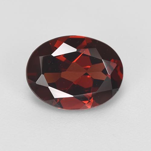 2.02캐럿 천연 다크 레드 파이로프 가넷, 타원형 컷, 9.1×7 mm, VVS