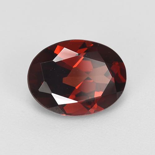 2.02캐럿 천연 다크 레드 파이로프 가넷, 타원형 컷, 9.1×7 mm, VVS