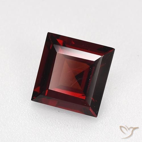 1.82캐럿 천연 딥 블러드 레드 파이로프 석류석, 정사각형, VVS-VS