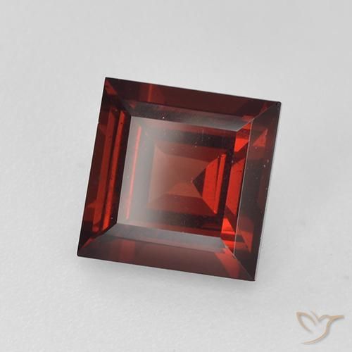 2.10캐럿 천연 다크 레드 파이로프 석류석, 정사각형, VVS-VS