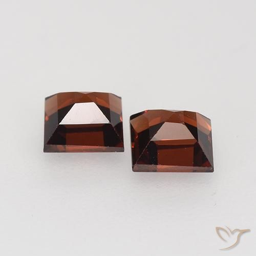 1.02캐럿 천연 딥 레드 파이로프 가넷 보석, 스퀘어, 4.2×4.2 mm, VVS-VS