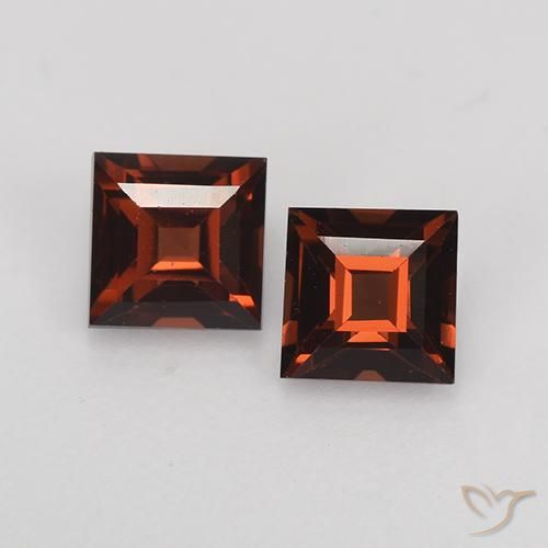 1.02ctw 자연스러운 메를로 레드 파이로프 석류석, 정사각형, VVS-VS
